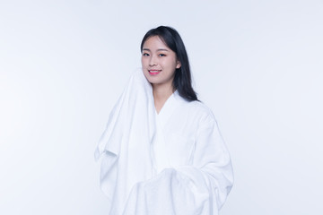 浴袍纯棉摄影图片