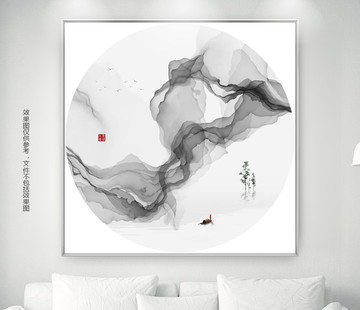 玄關(guān)水墨裝飾畫