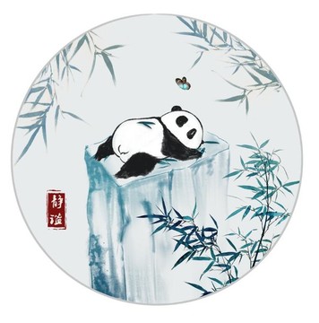 熊貓竹林裝飾畫