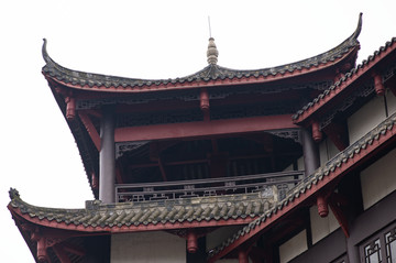 中式建筑楼亭屋檐