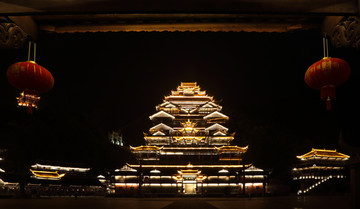 蚩尤九黎城夜景