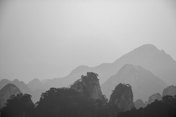 水墨山水黄山