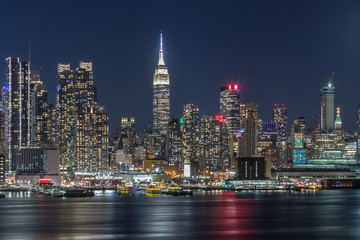 纽约曼哈顿城市夜景