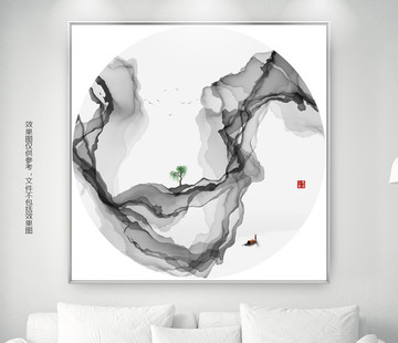 現(xiàn)代新中式裝飾畫(huà)背景墻