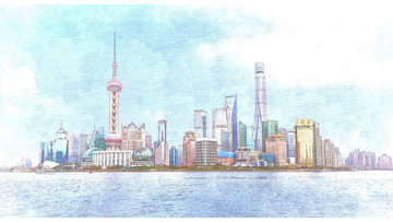 上海標志建筑彩繪