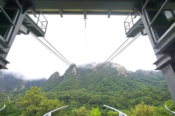 韩国雪岳山国家公园索道缆车