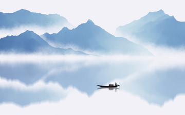 新中式水墨山水畫(huà)
