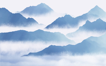 抽象水墨山水畫