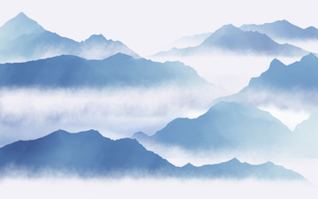 新中式意境水墨山水畫
