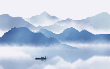 水墨山水畫