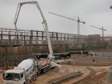 混凝土浇灌工程建设