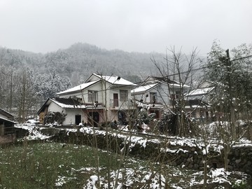 四川彭州通济雪景