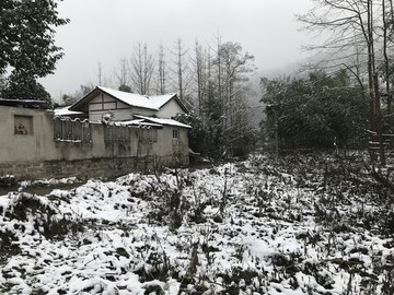 四川彭州通济雪景