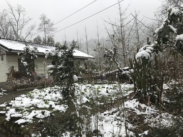 四川彭州通济雪景