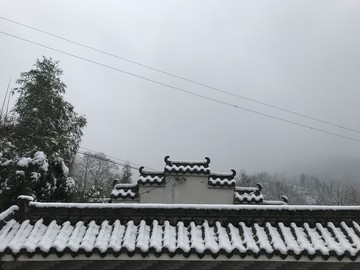 四川彭州通济雪景