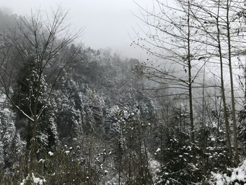 四川彭州通济雪景