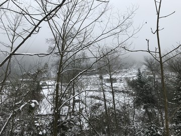 四川彭州通济雪景