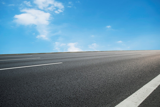 道路地面和天空景观