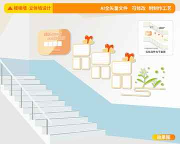 心理咨詢樓道校園文化墻