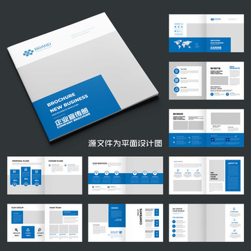 藍(lán)色畫(huà)冊(cè)企業(yè)畫(huà)冊(cè)公司畫(huà)冊(cè)模板