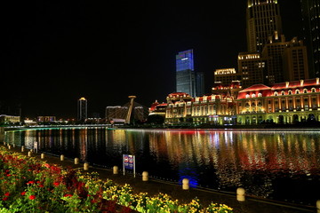 天津海河夜景