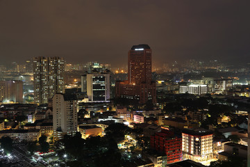 马来西亚吉隆坡城市风光夜景