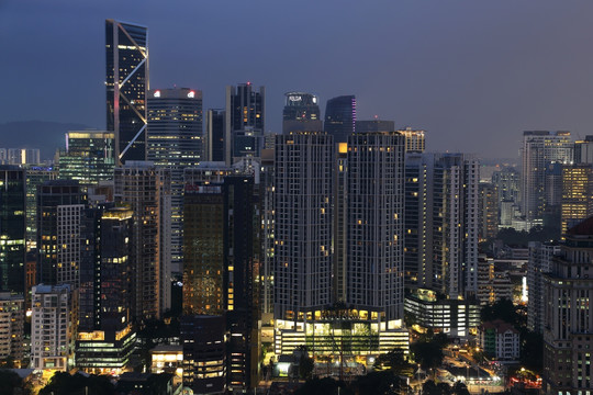 吉隆坡城市风光夜景