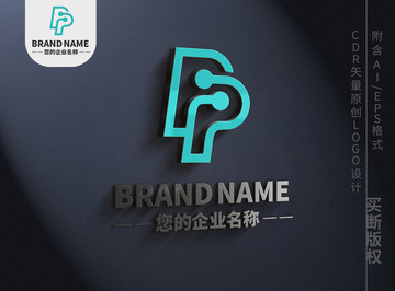字母P線條互聯(lián)網(wǎng)標(biāo)志設(shè)計(jì)