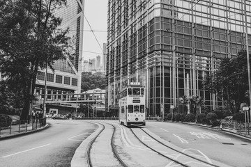 老香港黑白街景