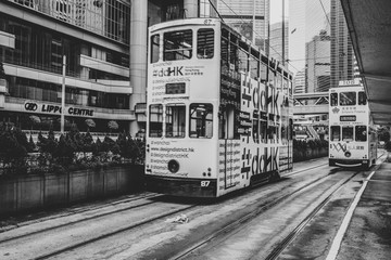 老香港黑白街景