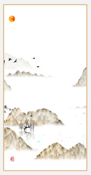 現(xiàn)代水墨水彩抽象油畫