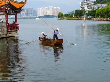 洱海渔船