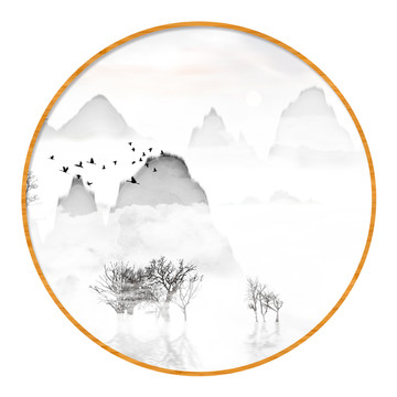 抽象畫彩墨肌理油畫