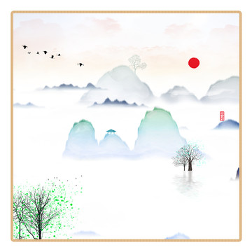 抽象畫彩墨肌理油畫