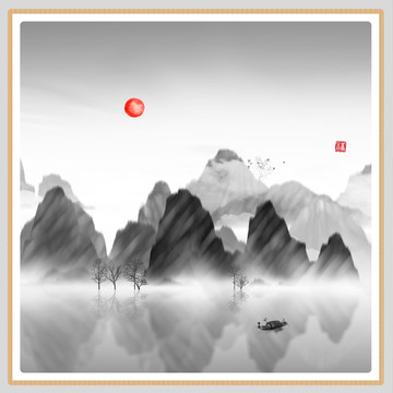 工藝裝飾水墨畫(huà)