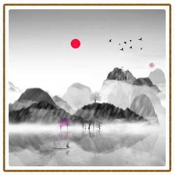 水彩水墨藝術(shù)畫