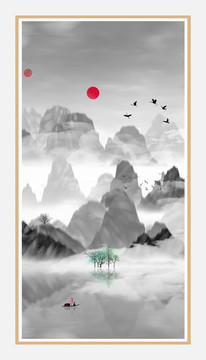 現(xiàn)代抽象水墨山水畫(huà)