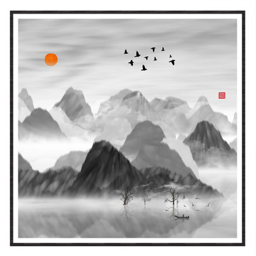 意境禪意裝飾抽象畫