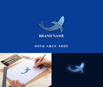 鲨鱼logo标志