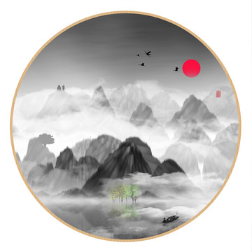 意境禪意裝飾抽象畫(huà)