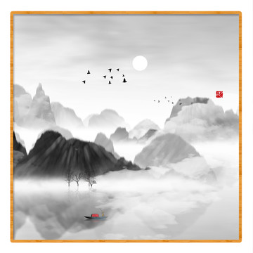 意境禪意裝飾抽象畫