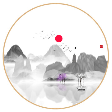水彩水墨藝術(shù)畫