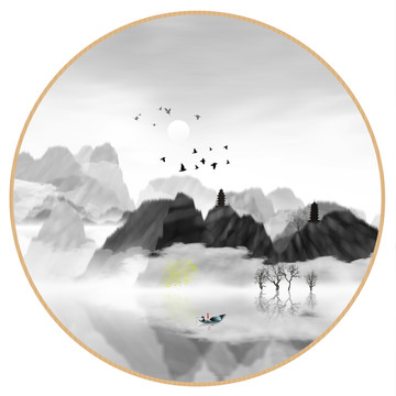 現(xiàn)代水墨水彩抽象油畫