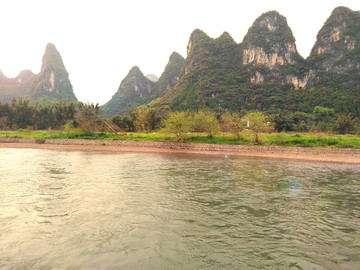 桂林山水漓江沿岸风光