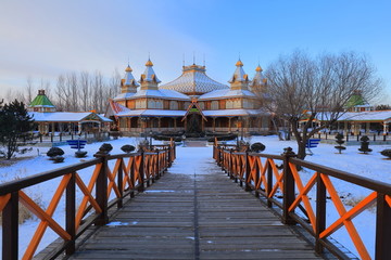 哈尔滨伏尔加庄园冬季雪景