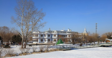 哈尔滨伏尔加庄园冬季雪景