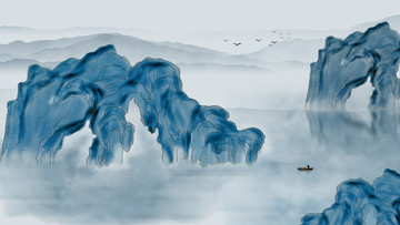 水墨山水畫(huà)
