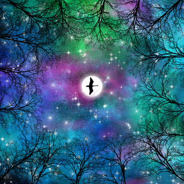 高清唯美宇宙星空裝飾畫