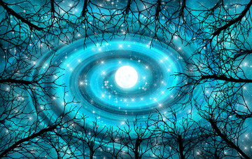 高清唯美星空軟膜壁畫裝飾圖