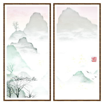 抽象畫彩墨肌理油畫